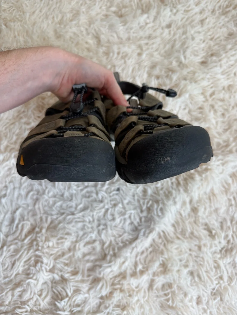 KEEN Newport Waterproof Leather Hiking Sport Sandals Gray Men’s US 8 EU 40.5